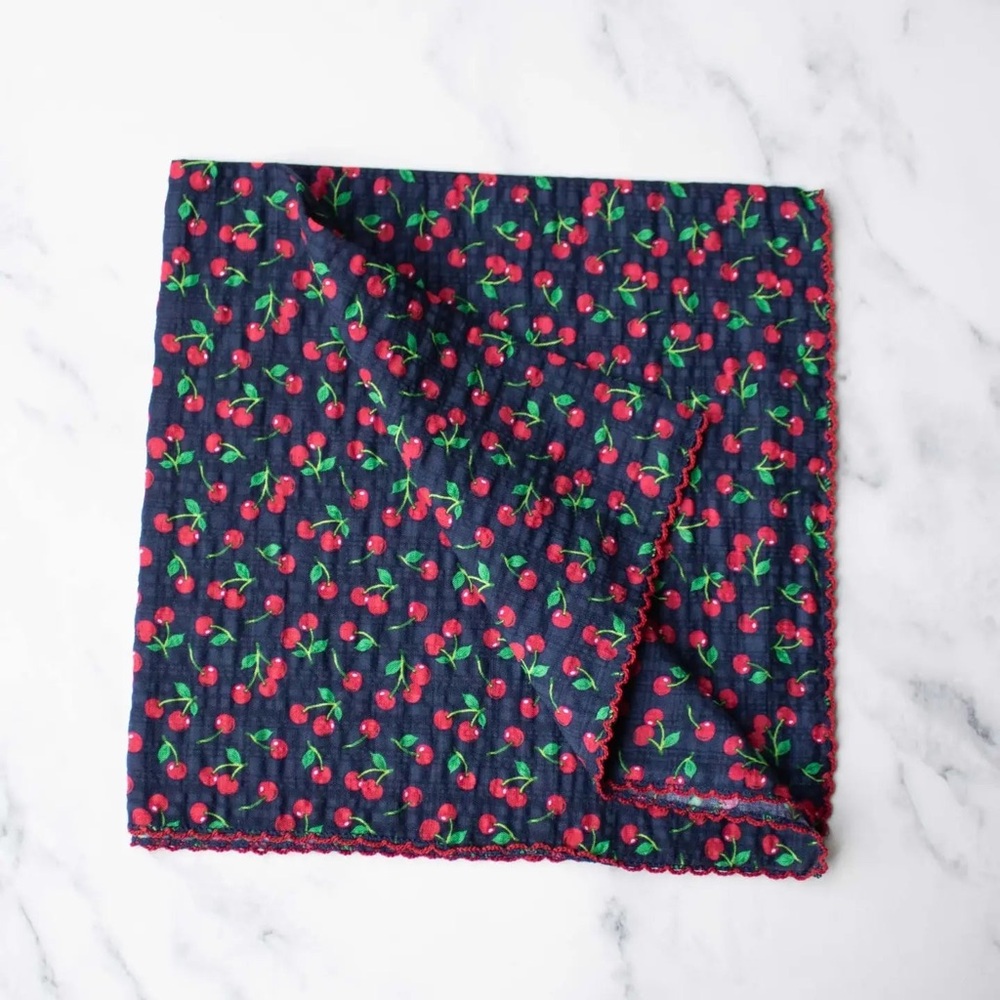 Tiepology Cherry Cotton Scarf